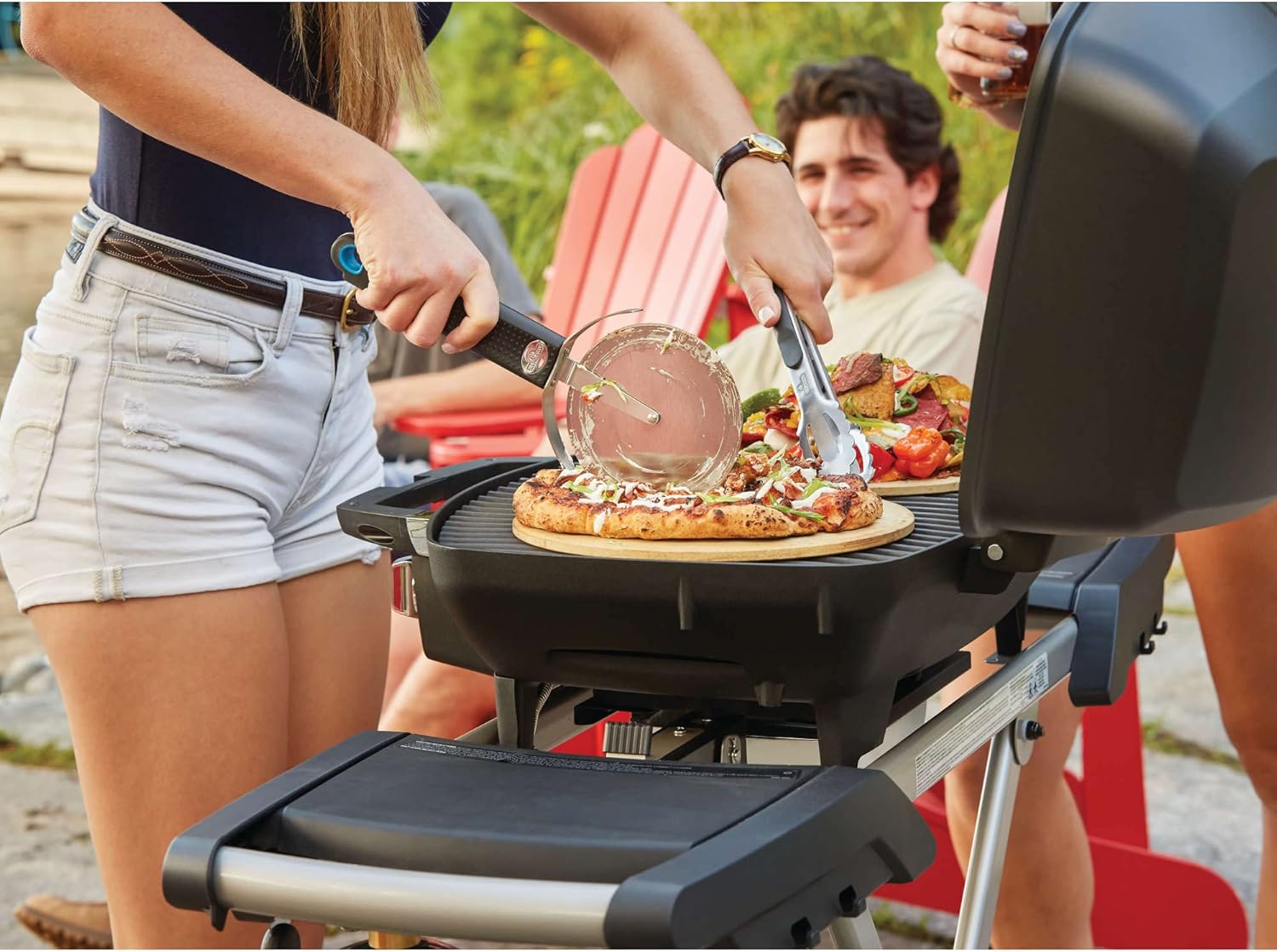Napoleon TravelQ Portable Propane Gas BBQ - PRO285X-BK - Includes Scissor Cart, Use For Tailgating, Camping, And Small Outdoor Spaces