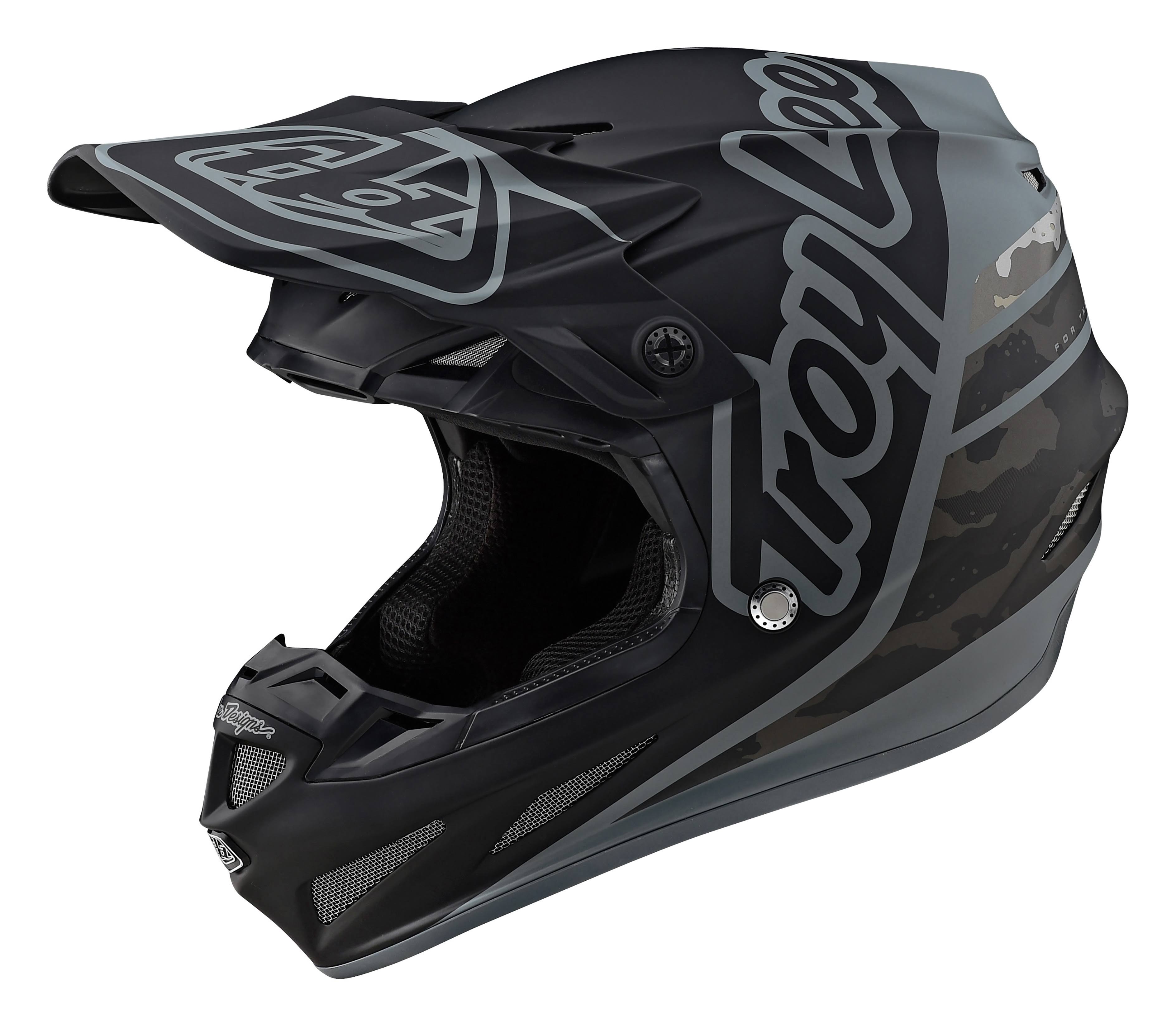 Troy Lee Designs SE4 Composite Silhouette Helmet-Black/Camo-Medium