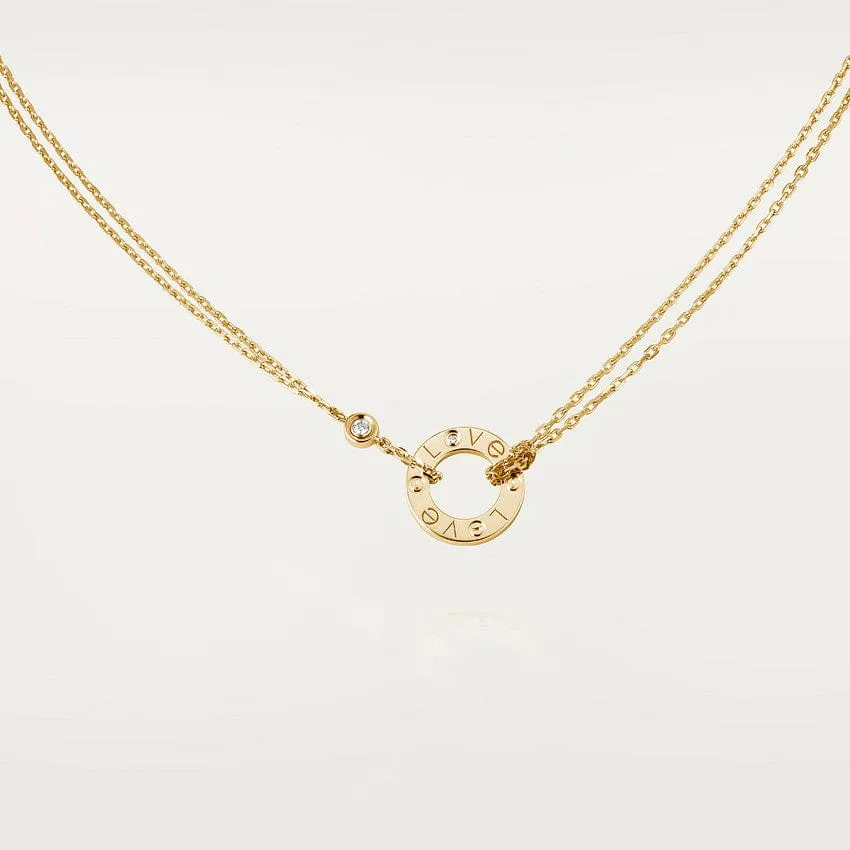 car Love Necklace With 2 Diamonds