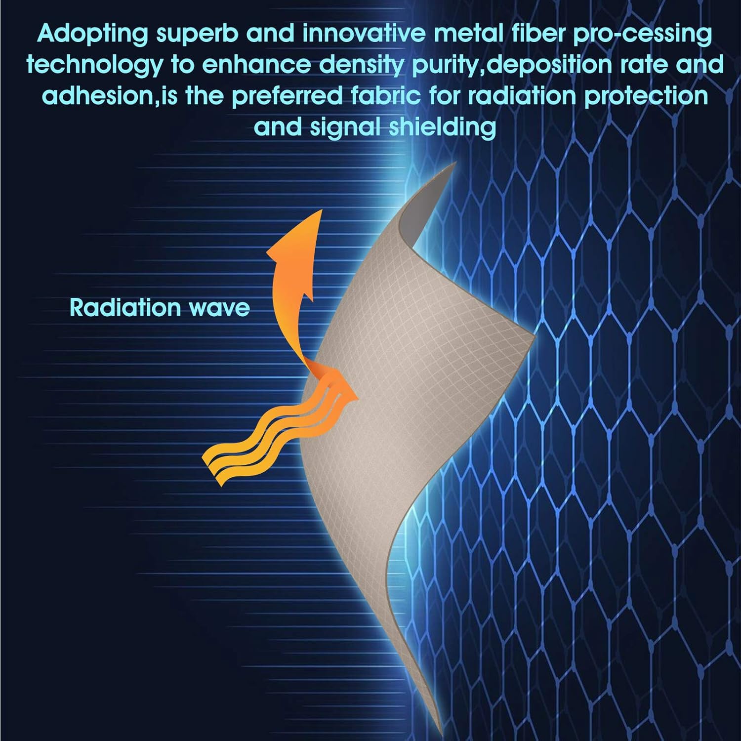 EMF Shielding Fabric EMF Faraday Fabric Copper Protection Fabric Faraday Tape for Anti Radiation, Anti Static, Anti Theft Swipe Card, EMI Isolation