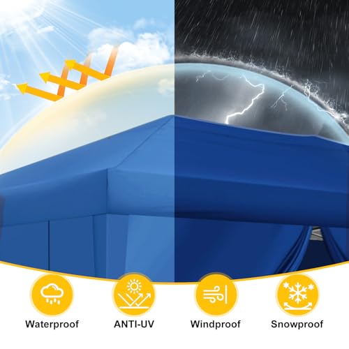 COBIZI Canopy 10x20 Pop Up Canopy Tent with 6 Sidewalls Party Tents for Parties Weddings Backyard Waterproof Canopy Outdoor Commercial Canopy Event
