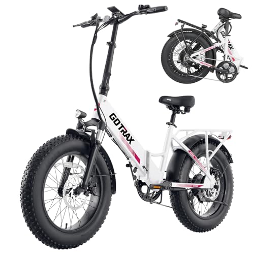 Gotrax 20" Folding Electric Bike with 55 Miles (Pedal-assist1) by 48V Battery, 20Mph Power by 500W, Smart LCD Display and 5 Pedal-Assist Levels