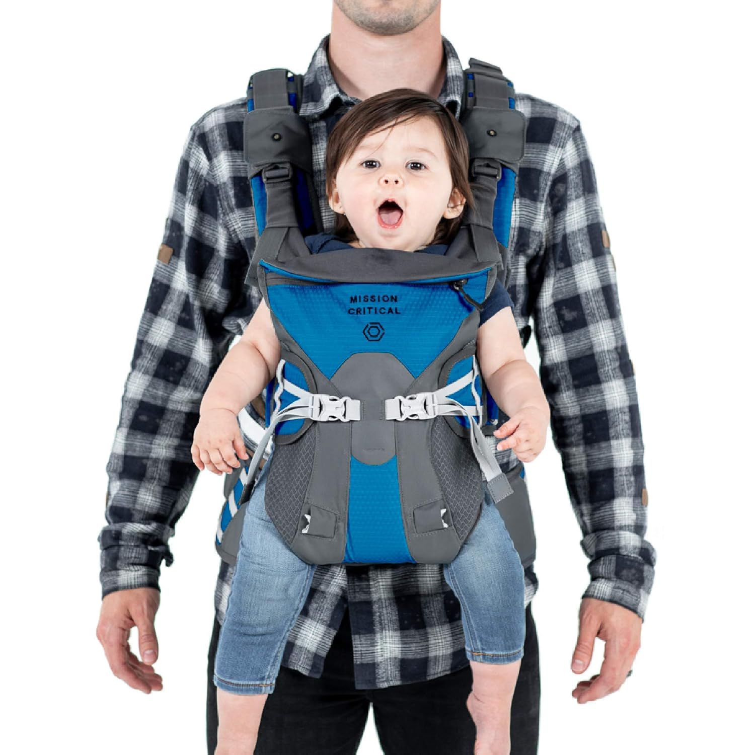 Mission Critical S.02 Adventure Baby Carrier, Baby Gear for Dads (Ocean Blue)