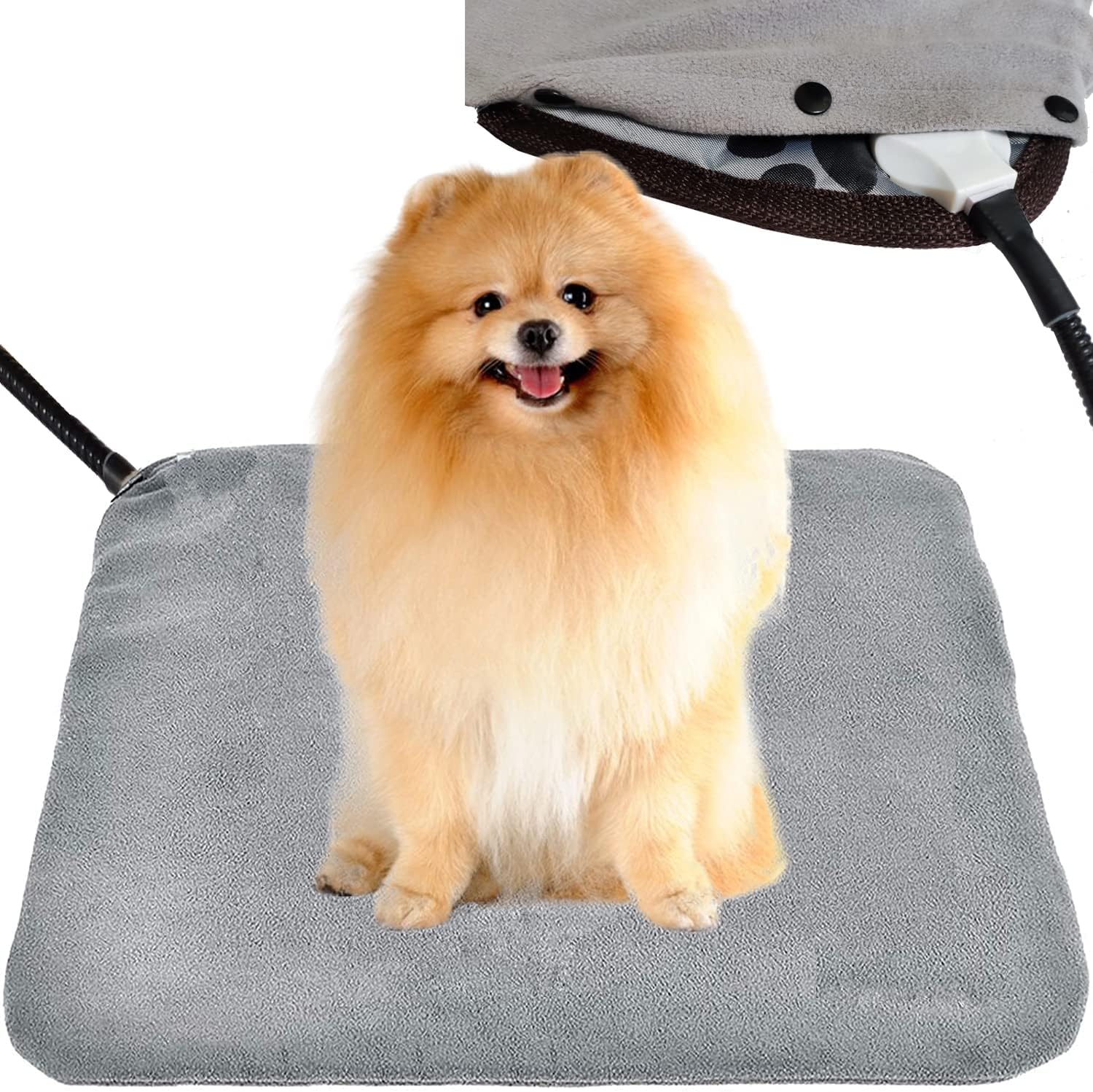 Pet Heating pad Large Heated Dog Bed 34"x21" Cat Heating pad Indoor Electric Dog Heating pad Waterproof Heated Dog House mat Easy Clean