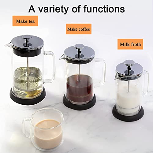 coffee machines French Press Coffee Maker with 3 Filters,304 Durable Stainless Steel Coffee Pot,Heat Resistant Borosilicate Glass Coffee Press