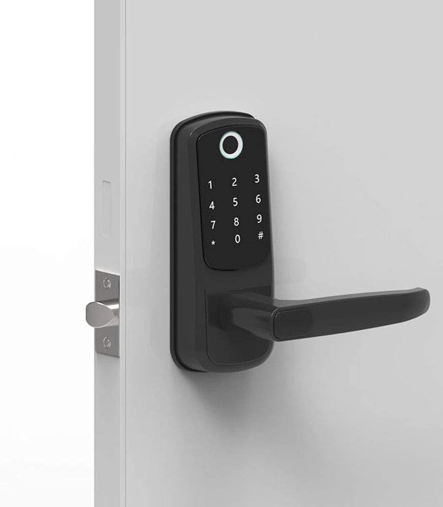 5-in-1 Smart Dore Lock,Arcwares Fingerprint Door Lock with Reversible Handle,Digital Keypad Lock for Home,Office,House Rental,Use APP,IC Card