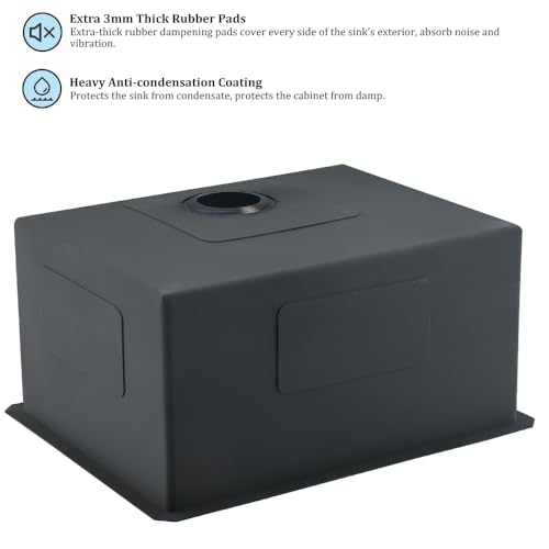 Stainless Steel Laundry Sink Undermount-VASOYO 23x18x13 Undermount Laundry Sink Stainless Steel Utility Sink 16 Gauge Single Bowl Laundry Room Sink