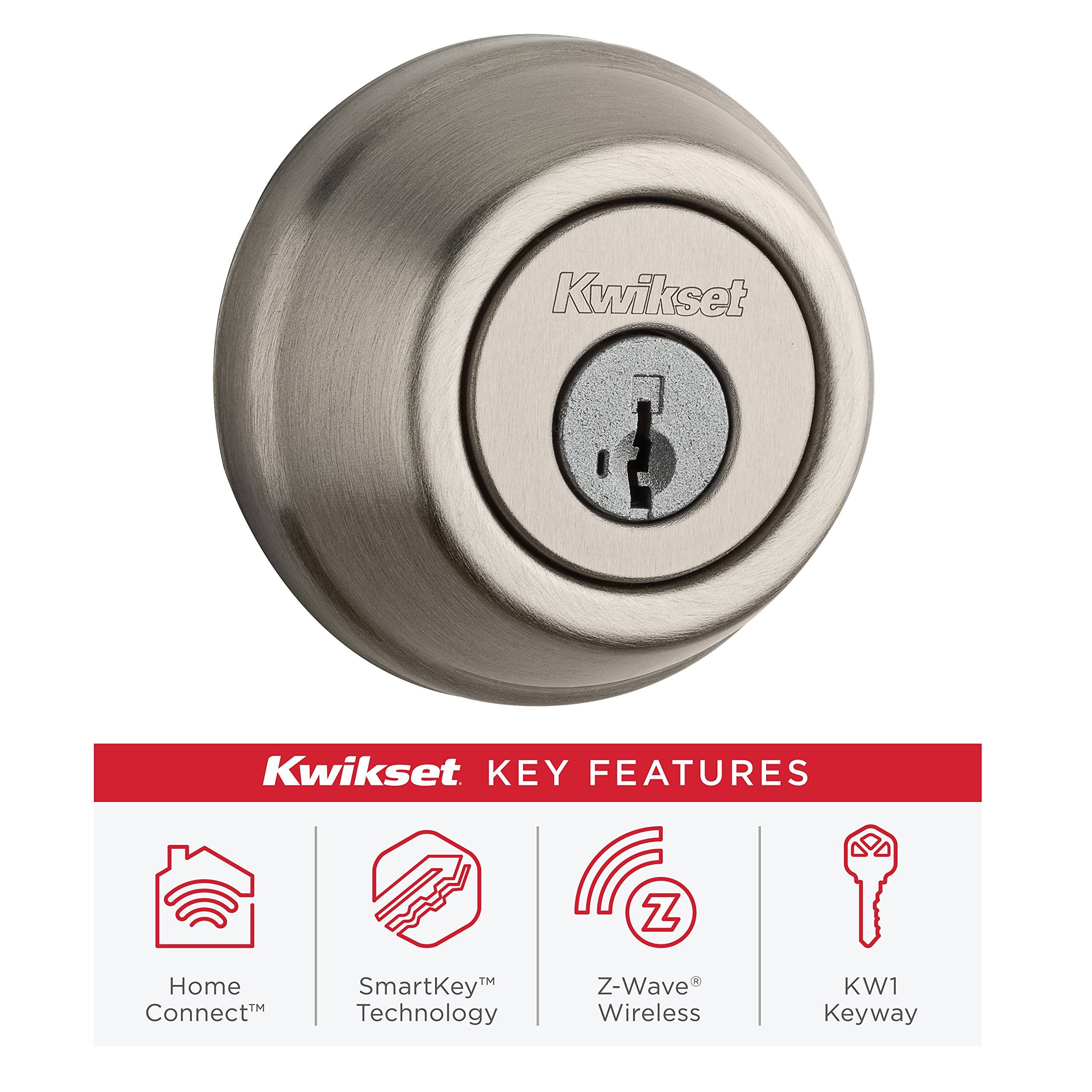 Kwikset Signature Series 910 Z-Wave Traditional Deadbolt, Satin Nickel