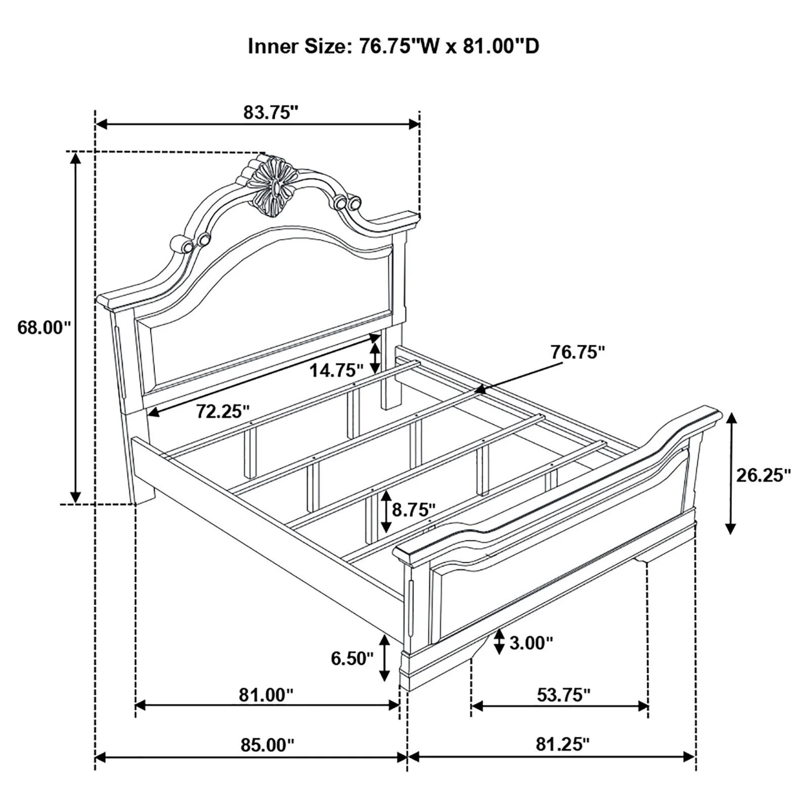 Coaster Cambridge Queen Upholstered Bed in Cappuccino
