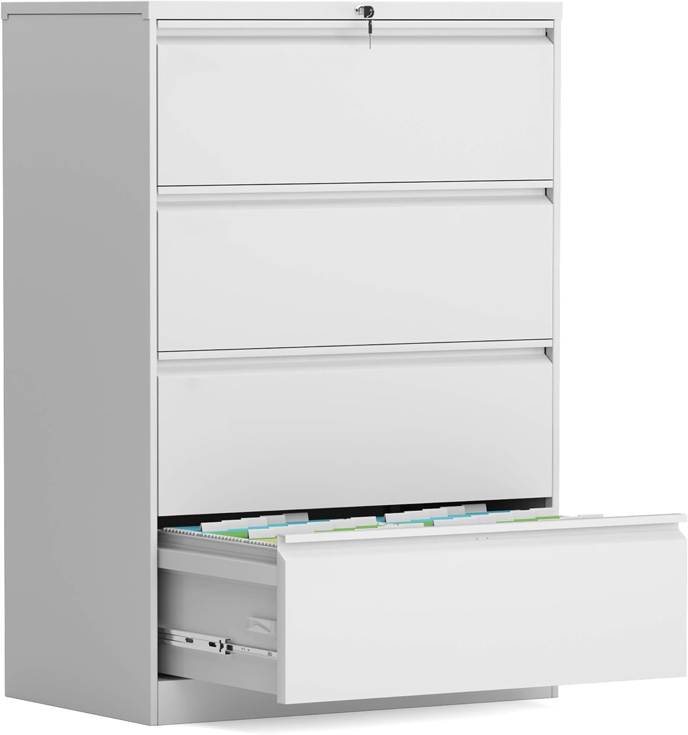 4 Drawer lateral File Cabinet for Legal/Letter Size with Anti-tilt Design,Metal Steel Filing Cabinet with Lock