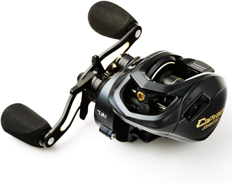 JOHNCOO Baitcasting Reel 17.6LB Max Drag Carbon Fiber Baitcasters 11+1 Super Smooth Fishing Reels Magnet Brake System Casting Reel Pack of 2