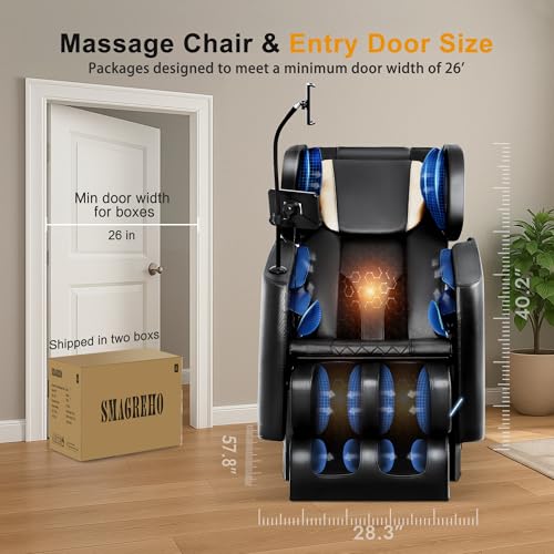 2025 Massage Chair Full Body - Zero Gravity Massage Chair for Back Fatigue with 10 Fixed Rollers, Footrest, Heating, Airbag Massager, Bluetooth