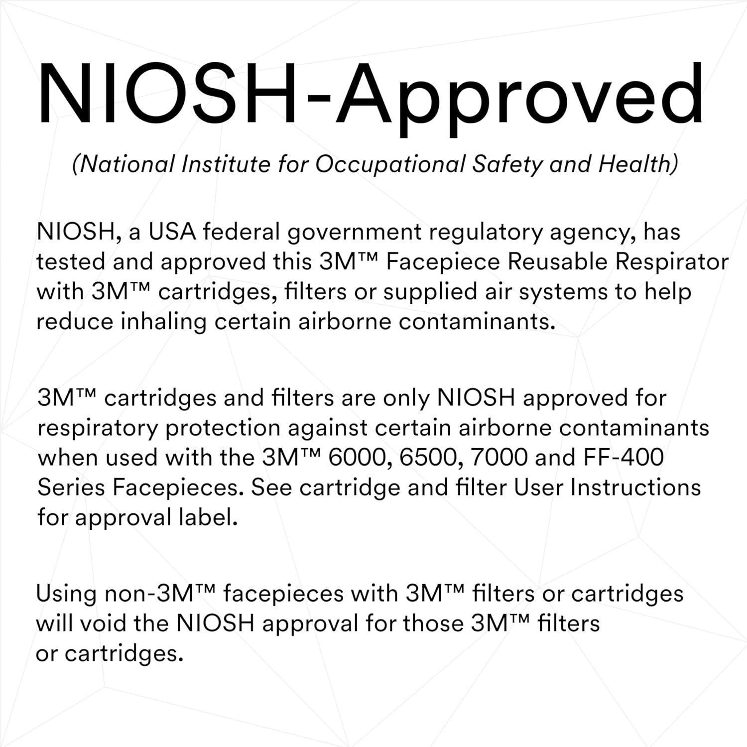 3M Full Facepiece Reusable Respirator 6900, NIOSH, Large Lens, ANSI High Impact Eye Protection, Silicone Face Seal, Four-Point Harness