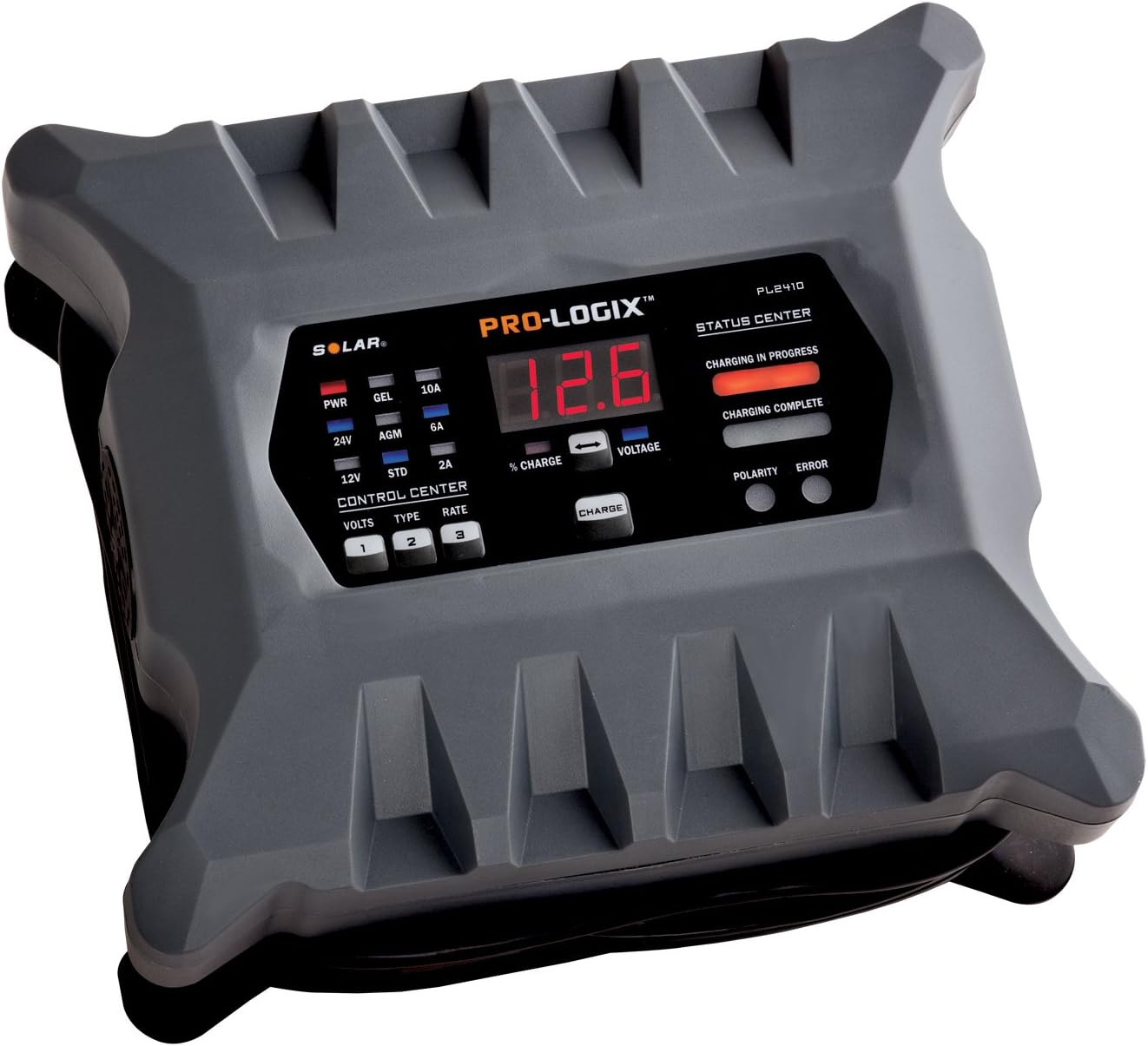 Clore Automotive PL2410 10-Amp Fully-Automatic Smart Charger, 12V and 24V Battery Charger, Battery Maintainer
