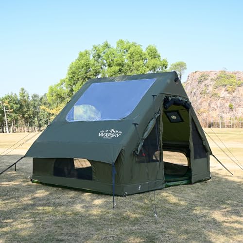 Inflatable Tents Blow up Tents for Camping, 4-6 Persons 4 Season Oxford Cabin Tent with pump