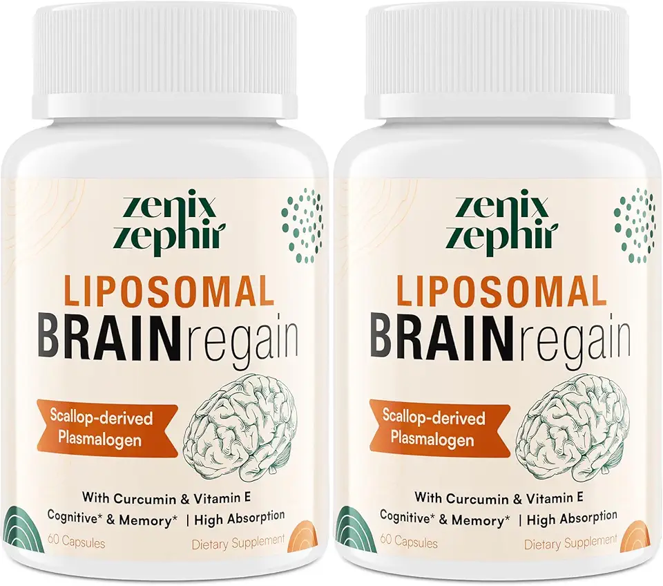 Sponsored Ad - Liposomal Brain Supplements for Memory and Focus - Plasmalogen with Curcumin & Vitamin E for Better Absorption- Suitable for Seniors