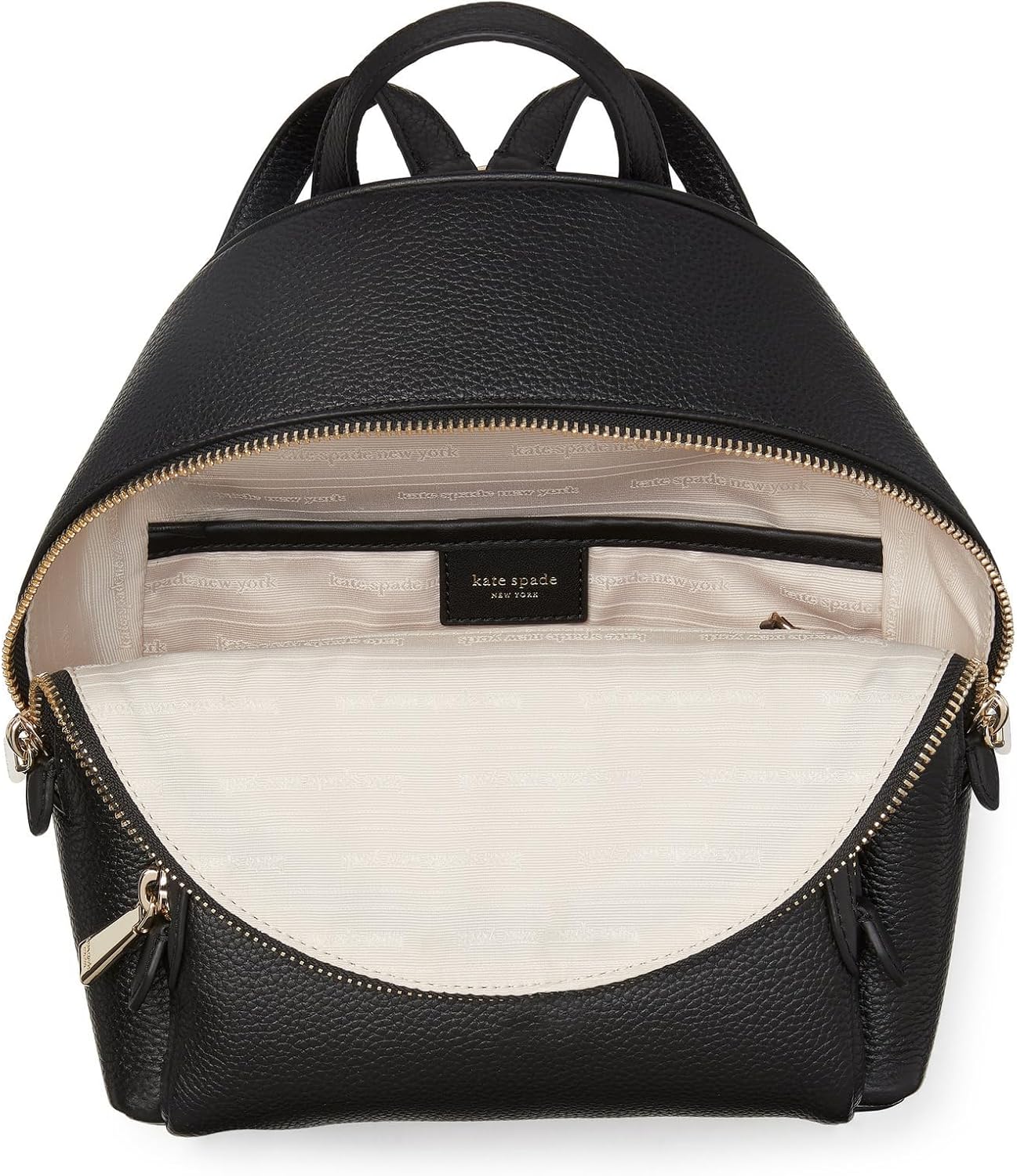 Kate Spade New York Hudson Pebbled Leather Small Backpack, Black