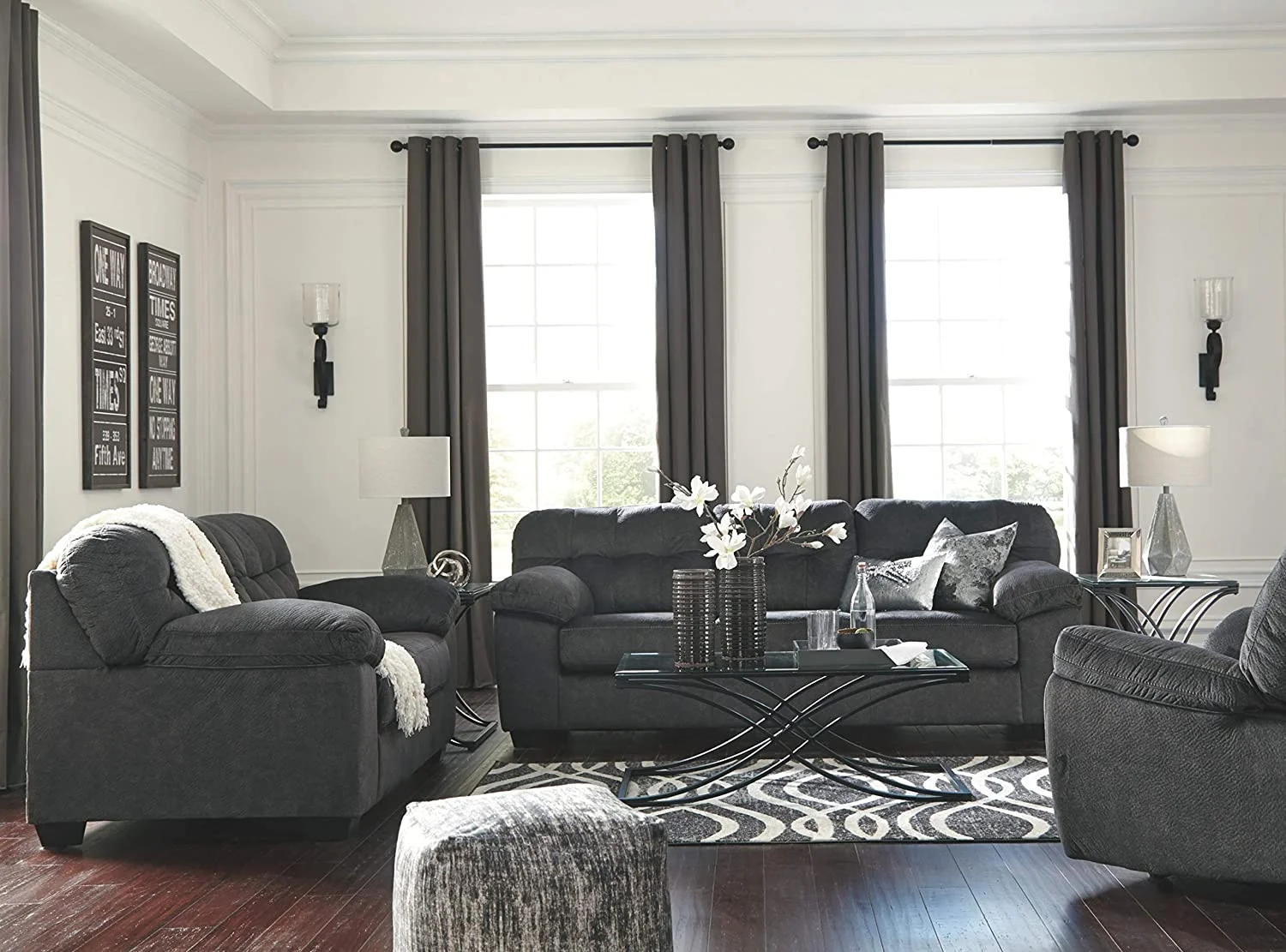 Signature Design by Ashley Accrington Loveseat in Granite
