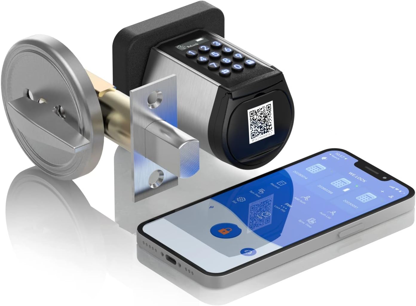 Smart Deadbolt Lock, WELOCK 4-in-1 Smart Door Lock with Bluetooth APP, Keyless Entry Door Lock, Smart Locks for Front Door Home Apartment