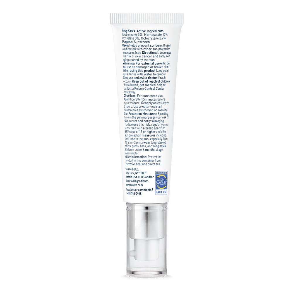 CeraVe Ultra-Light Moisturizing Lotion With SPF 30| Daily Face Moisturizer with SPF | Formulated with Hyaluronic Acid & Ceramides | Broad Spectrum