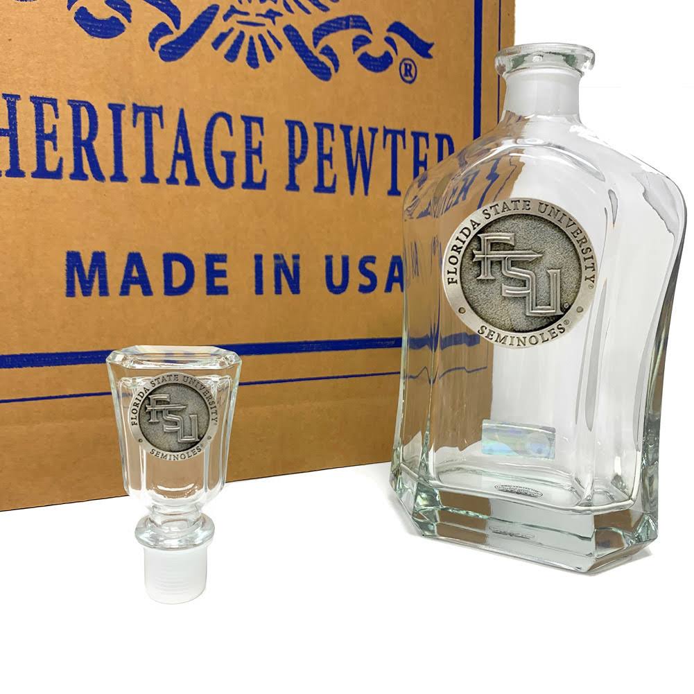 Oklahoma State University Decanter Set Whiskey Bottle and Glasses