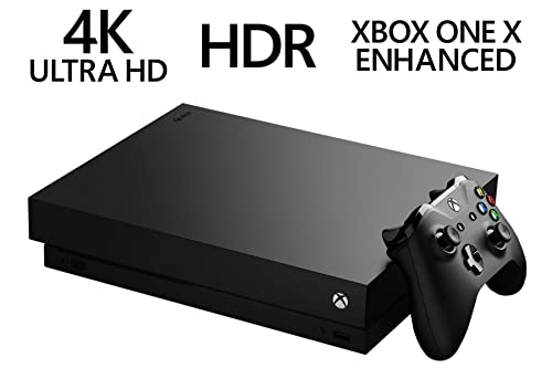 Microsoft Xbox One X 1TB Console with Wireless Controller: Enhanced, HDR, Native 4K, Ultra HD (2017 Model) (Renewed)