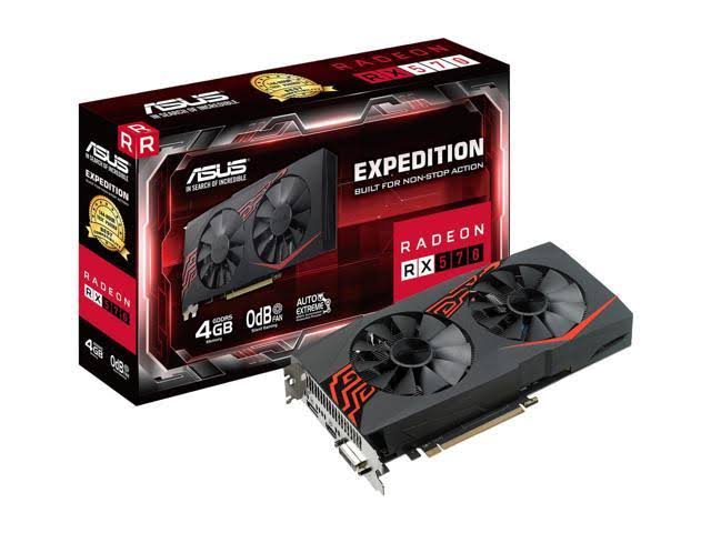 Asus Expedition Radeon RX 570 DirectX 12 EX-RX570-4G 4GB 256-bit GDDR5 PCI Express 3.0 HDCP Ready CrossFireX Support Video Card