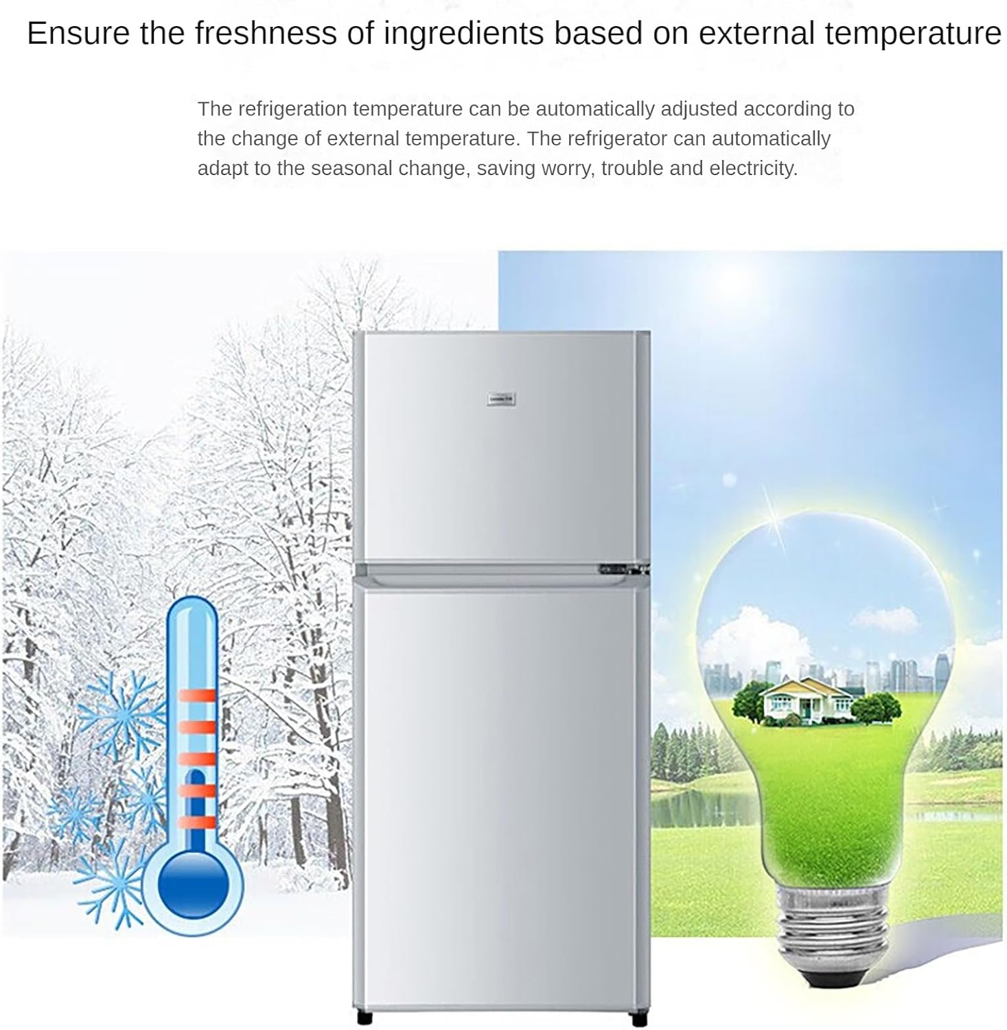 Compact mini refrigerator, 5.9 Cu.Ft, stylish two-door design with separate freezer, 7-level thermostat with removable shelves,for Kitchen, Dorm