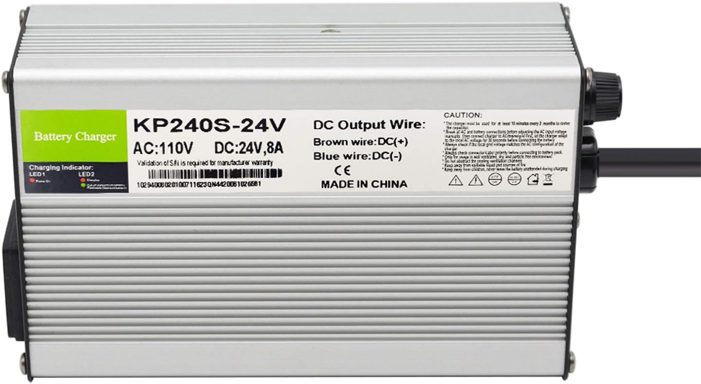 24V 8A Lead Acid Battery Charger with 3-Pin XLR Connector for Jazzy 1450, invacare tdx 3, Invacare Pronto M51, Sunrise Medical, Quickie