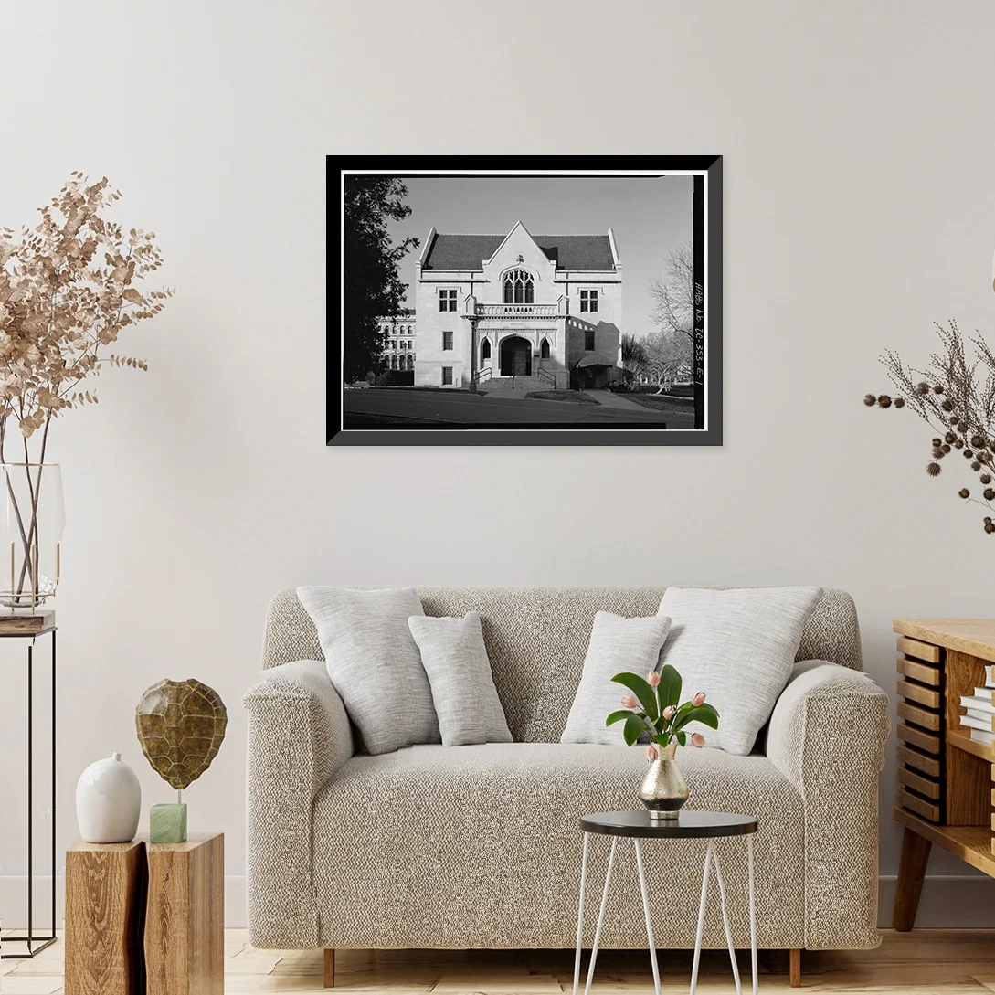 Historic Framed Print, U.S. Soldiers Home, Stanley Hall, Rock Creek Church Road & Upshur Street Northwest, Washington, District of Columbia, DC
