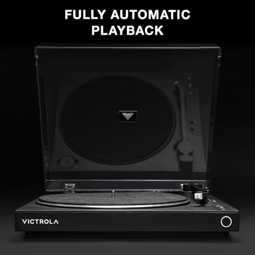 Victrola Automatic &ndash; Fully Automatic Bluetooth Turntable &ndash; Audio Technica ATN3600L Cartridge, 2-Speed Vinyl Record Player