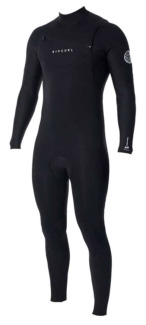 Rip Curl Dawn Patrol 4/3mm Chest Zip Wetsuit - Black