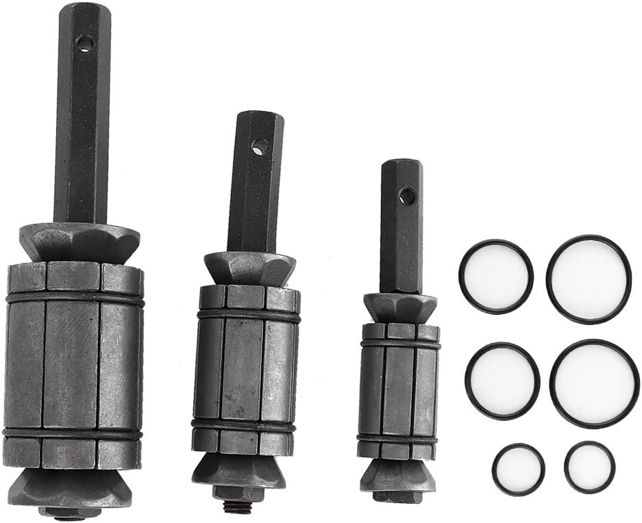 Tail Pipe Expander, Qiilu 3pcs Tail Pipe Expander, Kit 1‑1/18in to 3‑1/2in Steel Exhaust Muffler Spreader Auto Tool Pack of 2