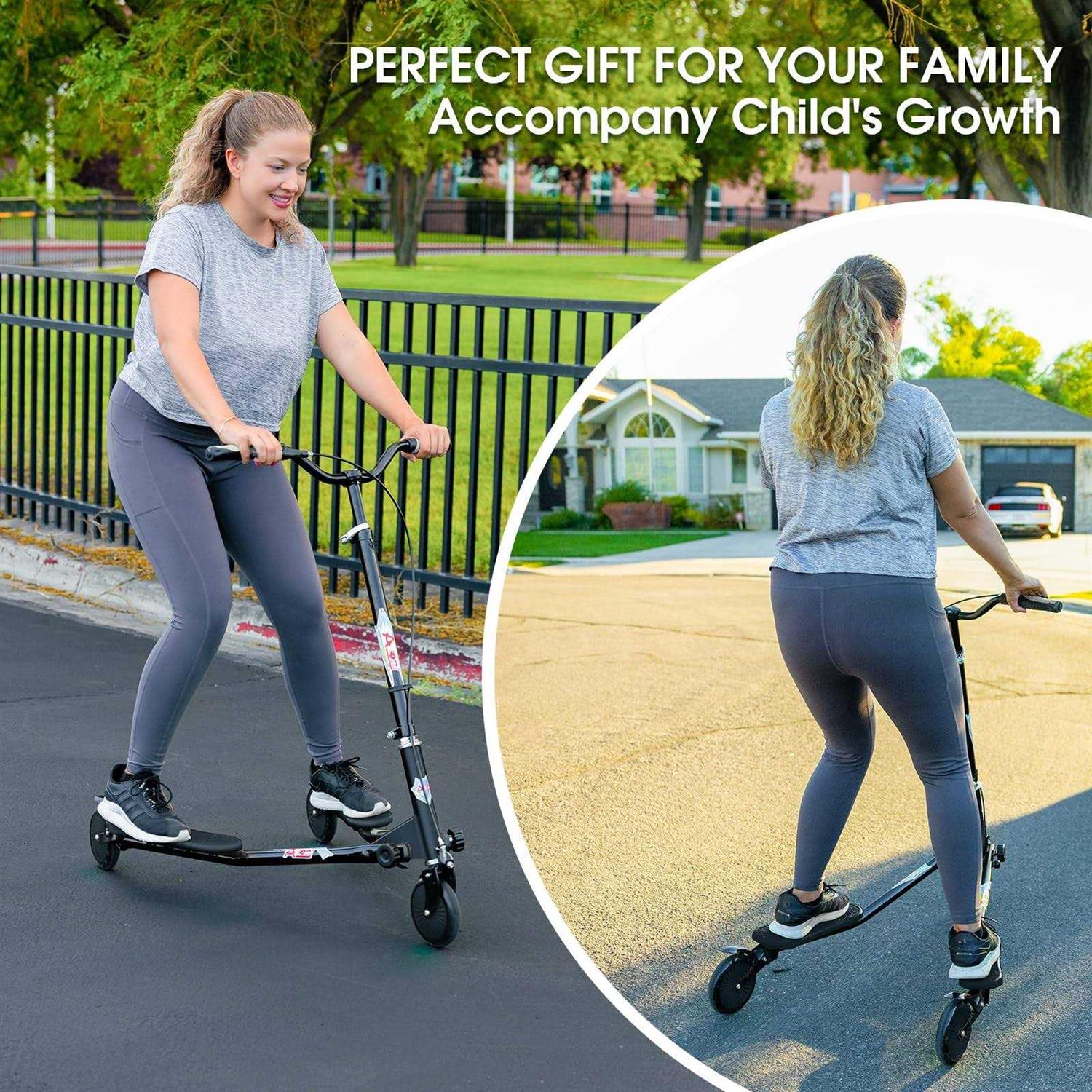 AODI Swing Scooter Adjustable 3 Wheels Wiggle Scooter Drifting for Kids Age Old - Sports Supplies Online Store