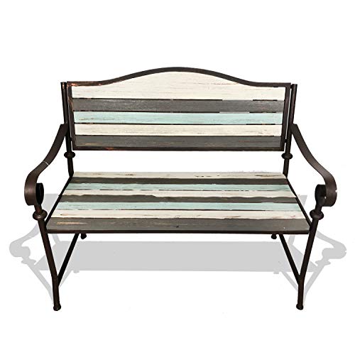 45 Inch Patio Bench, Garden Bench, Porch Bench, Cast Iron Love Seat