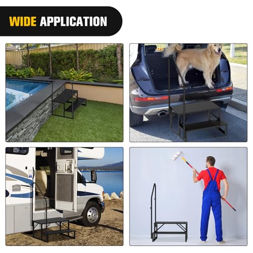 Nilight RV Steps with Handrail