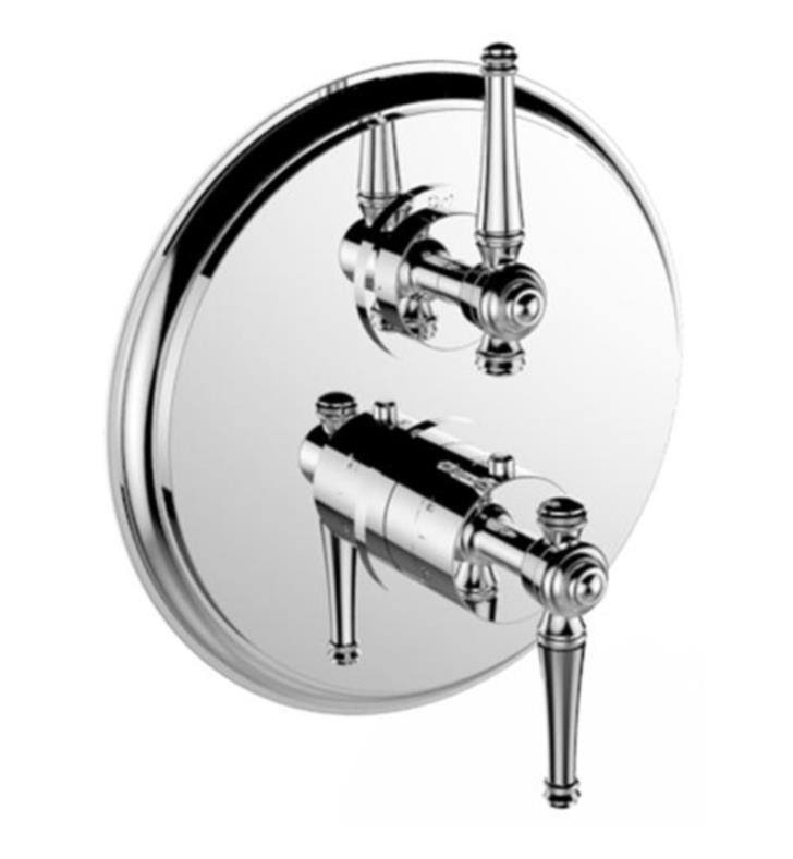 Santec Klassica I 7097KL75-TM 1/2x22 Thermostatic with Volume Control and 2 Way Diverter Trim - Satin Nickel