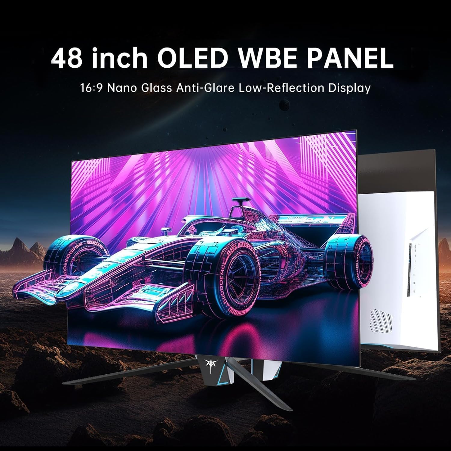 KTC 48 Inch 4K OLED Gaming Monitor, 0.1ms GTG 138Hz, 134% sRGB, 4-Side Frameless, Type-C 90W, Speakers,Remote, Freesync G-Sync, DP/HDMI/USB, VESA
