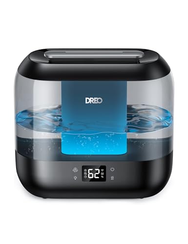 Dreo 6L Top Fill Humidifiers for Bedroom, 60H Runtime, 28 dB Quiet Supersized Cool Mist Humidifiers for Large Room, Air Humidifier for Home, Baby