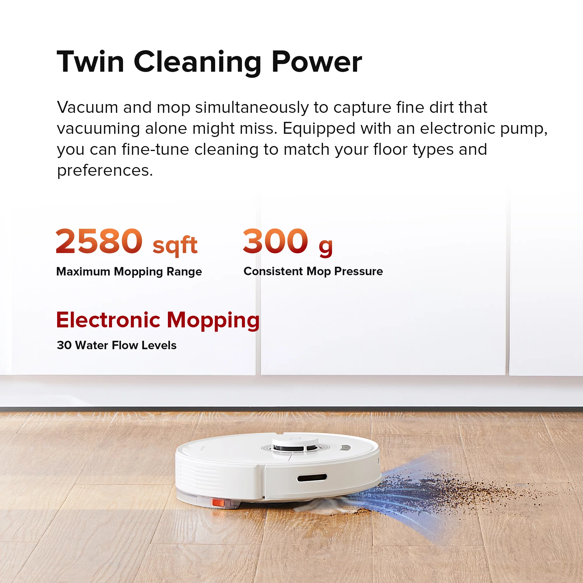 Roborock® Q7 Max+ Robot Vacuum Cleaner with Auto-Empty Dock Pure, 4200Pa Suction, No-Mop&No-Go Zones（White）