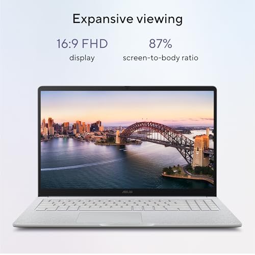 ASUS Chromebook CX15 Laptop, 15.6" FHD Anti-Glare Display, Intel Celeron N4500 Processor, 128GB Storage, 8GB RAM, ChromeOS, Pure Grey