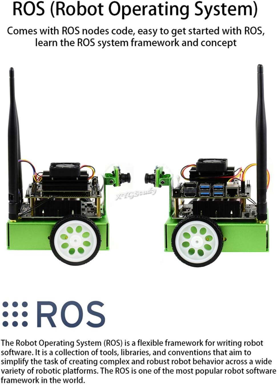 JetBot AI Kit Based on Jetson Nano to Build Smart AI-Based Robot JetBot with Front Camera Eye and ROS Nodes Code Dual Mode Wireless WiFi Bluetooth