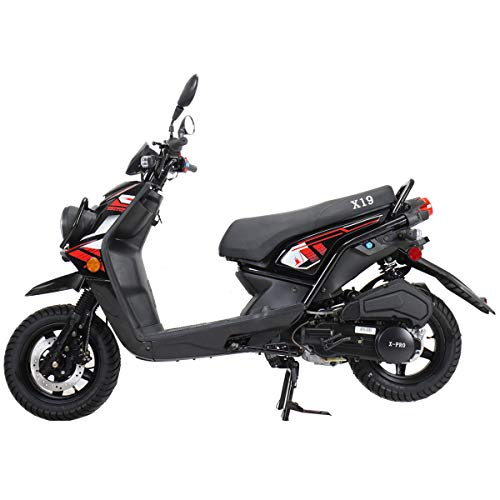 X-PRO 150cc Adult Moped Street Gas Moped 150cc Bike with 12" Aluminum Wheels (White)