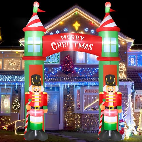 16FT Christmas Inflatable Snowman Outdoor Decorations, Giant Christmas Snowman, Holiday Blow Up Yard Decor with LED Lights