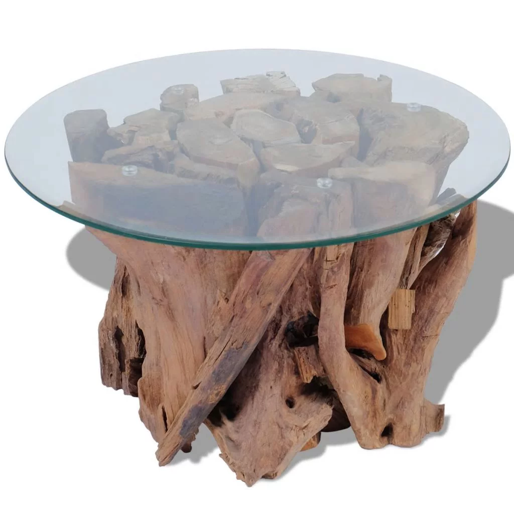 Andoer Coffee Table Solid Teak Driftwood 23.6"