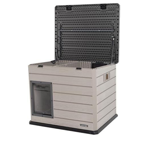 Lifetime Deluxe Dog House, Weather Protected with Adjustable Vents, Ideal Shelter for Medium to Large Dogs