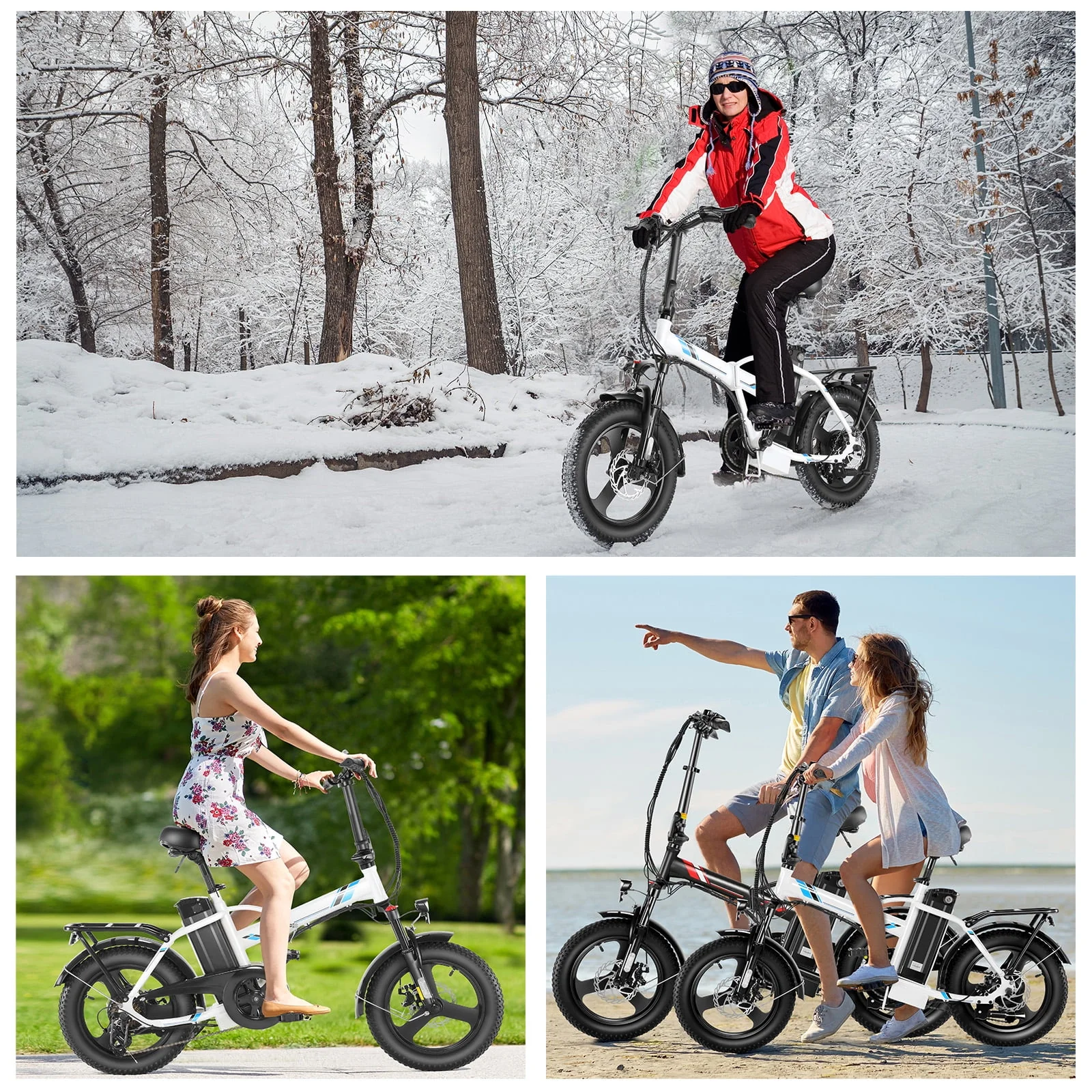 Gocio 3.0 Fat Tire Electric Bike Folding Electric Bicycle for Adults with LCD Display