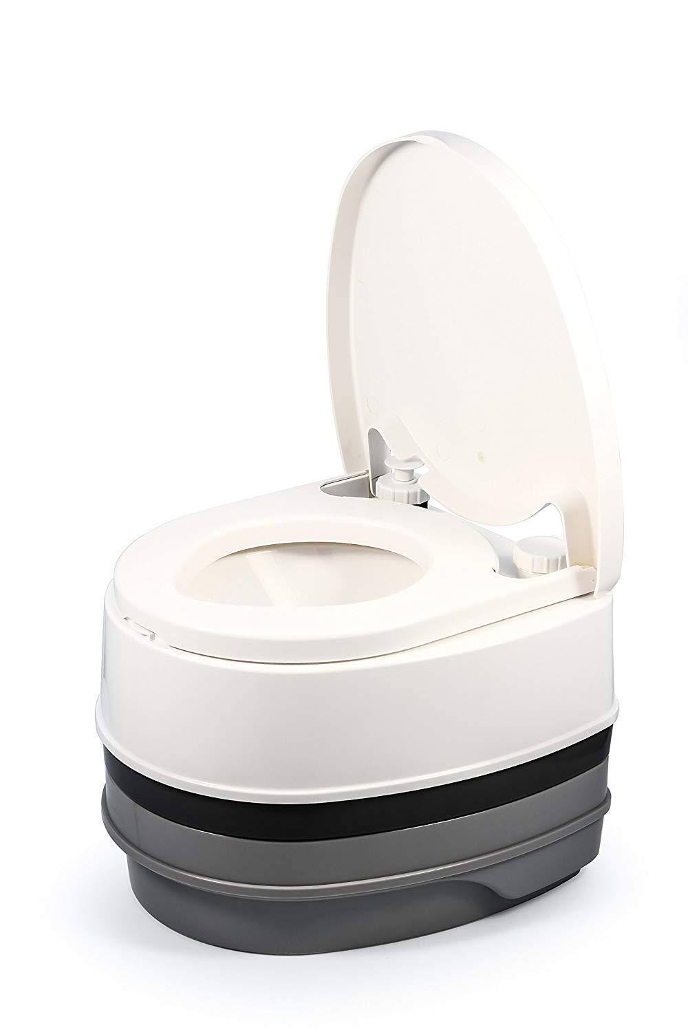 Camco 2.6 Gallon 2.6-Gallon Portable Travel Toilet-Designed for Camping, RV