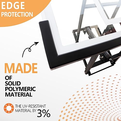 PROGOAL Basketball Hoop Garage Wall Mounted Adjustable-Height, with 60''x36''Tempered Glass Backboard, Pro-Style Breakaway Rim