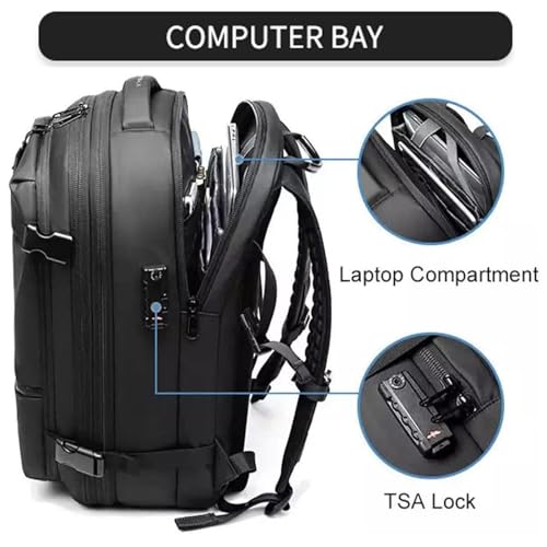 Vacuum Backpack Travel Commercial, Water Resistant, Anti Theft Backpack with Vacuum Seal